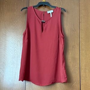 Laundry by Shelli Segal NWOT Sz M Rust Colored Keyhole Neck Tank Top